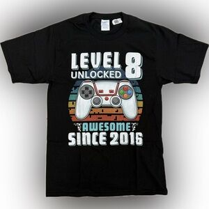 Port and Company Men’s “Level 8 Unlocked” Game Themed T-shirt